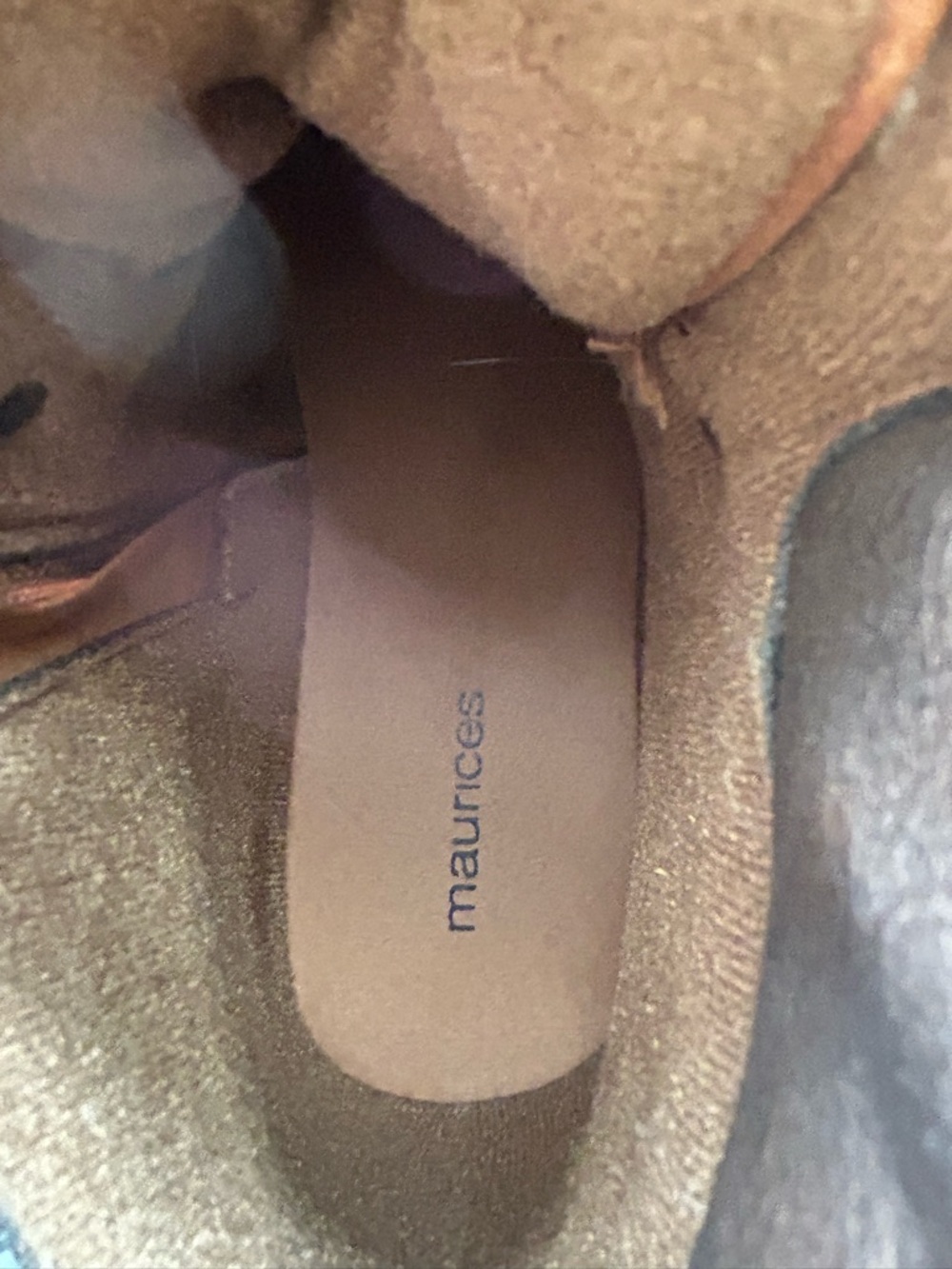 Maurices Tan Lace-Up Ankle Boots with Two-Tone Laces - Picture 5 of 6